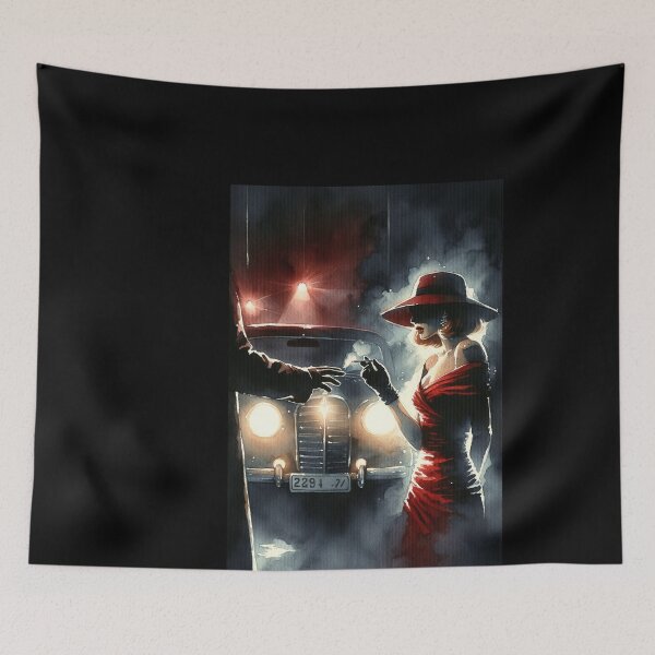 Item preview, Noir Vintage Watercolor Dangerous Woman designed and sold by RESToRAPTOR.