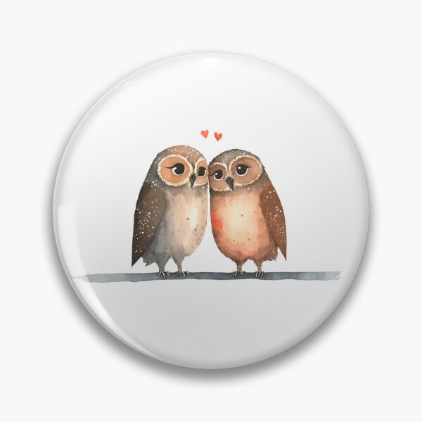 Item preview, Loving Owl Birds, Paar Owl designed and sold by PandaKunst.