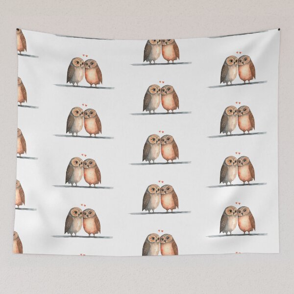 Item preview, Loving Owl Birds, Paar Owl designed and sold by PandaKunst.