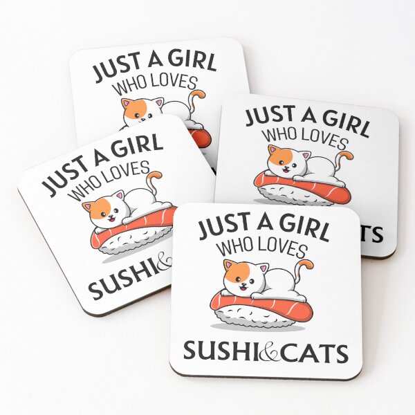 Item preview, just a girl who loves sushi and cats, funny cat hold sushi designed and sold by ikramart11.