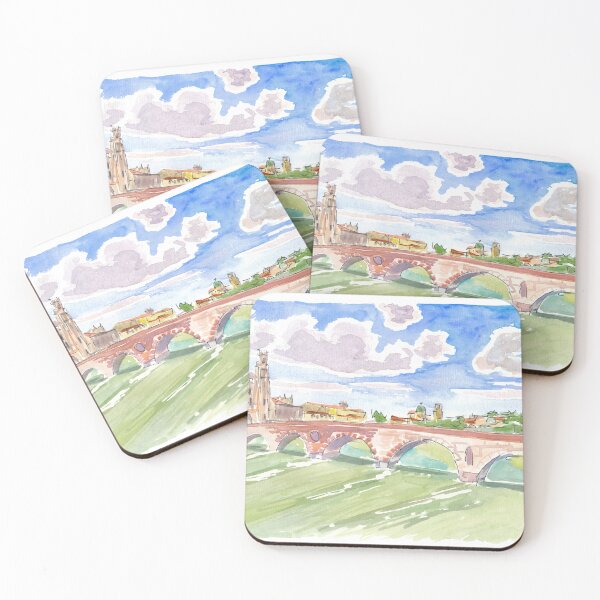Item preview, Verona River Adige Bridge View and Blue Sky designed and sold by artshop77.