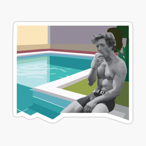 Vista previa del artículo con la obra «Jeremy Allen Blanco junto a la piscina», diseñado y vendido por cassidyrayyne.