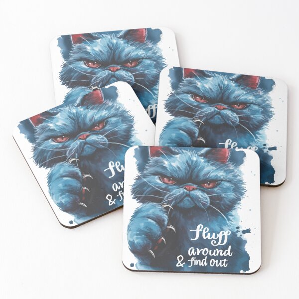Item preview, Fluff Around & Find Out, Fluff Around and Find Out, Tough Looking Cat, Ominous Cat, Cat with Clawsa designed and sold by PrintShangri-La.