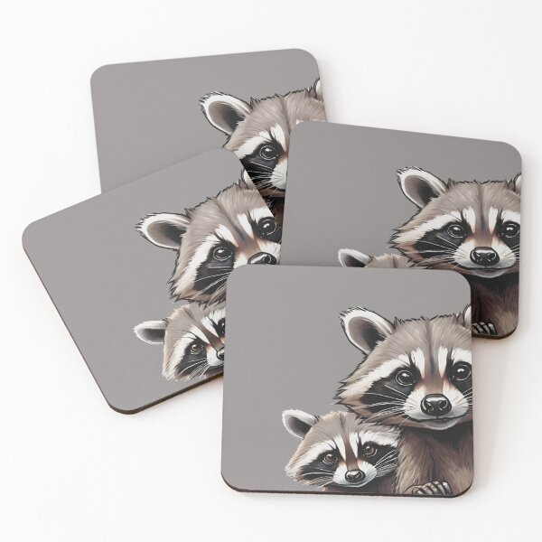 Item preview, Curious Rascals: Adorable Raccoons Peeking Tee – A Playful Twist for Wildlife Enthusiasts designed and sold by LittleGnomad.