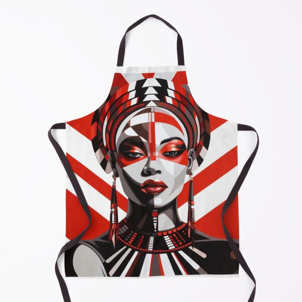 Item preview, WOMAN WORRIOR BLACK RED WHITE STRIPES ABSTRACT 10 designed and sold by justyna-s28.