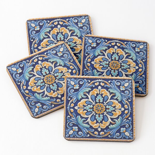 Item preview, Decorative Spanish ceramic tile print designed and sold by dcrc.