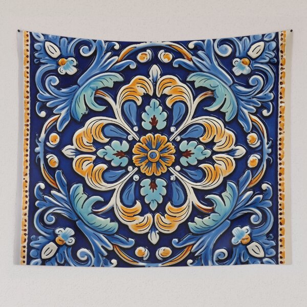 Item preview, Decorative Spanish ceramic tile print designed and sold by dcrc.