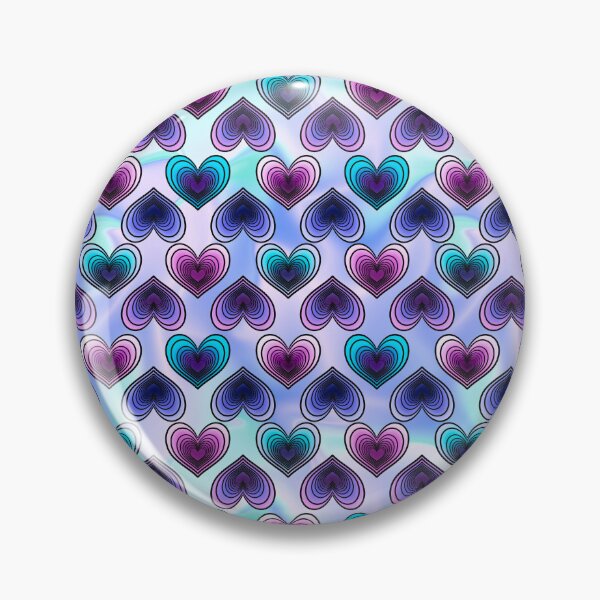 Item preview, Contrasting Colorful Hearts Pattern in Cool Colors designed and sold by AloraDawnEve.