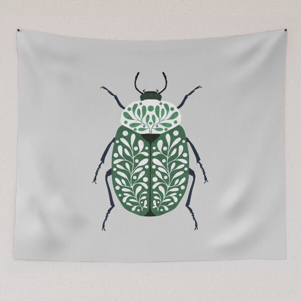 Item preview, Beetle and leaves designed and sold by Elbuenlimon.