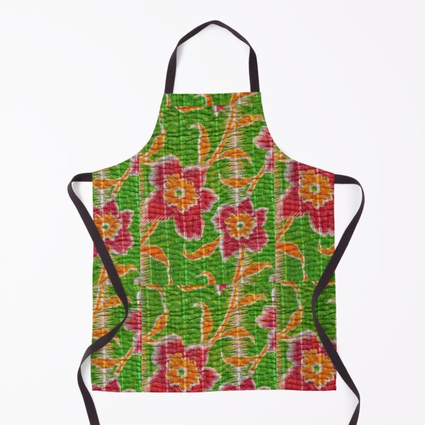 Item preview, Vintage Kantha Quilted Fabric — Green and Fuschia designed and sold by Nikki Fortuin Arts & Crafts.