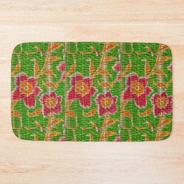 Item preview, Vintage Kantha Quilted Fabric — Green and Fuschia designed and sold by Nikki Fortuin Arts & Crafts.