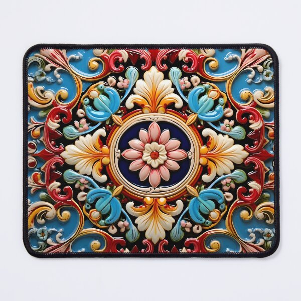Item preview, decorative spanish ceramic tile print designed and sold by dcrc.
