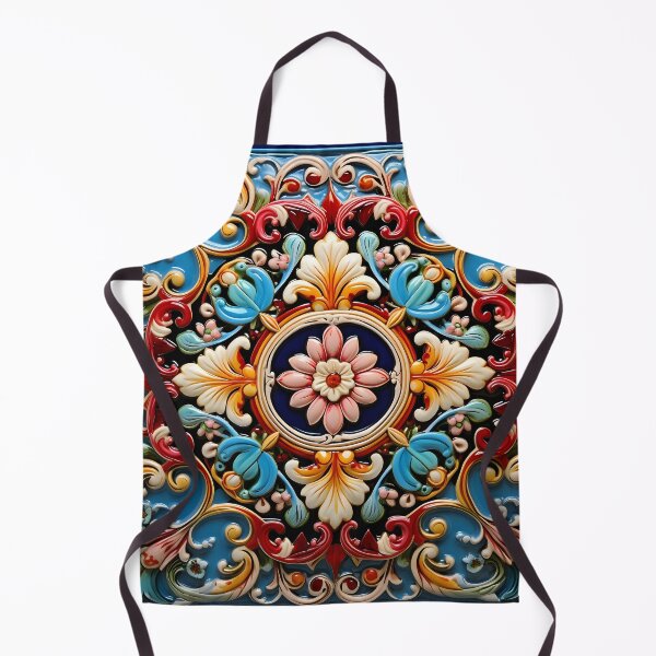 Item preview, decorative spanish ceramic tile print designed and sold by dcrc.