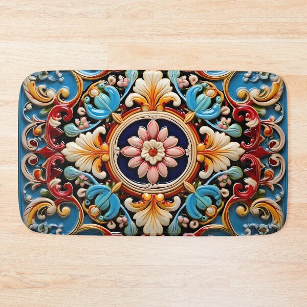 Item preview, decorative spanish ceramic tile print designed and sold by dcrc.