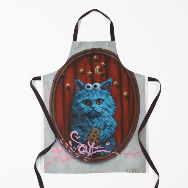Item preview, Cookie Monster Kitty. Blue Cat Googly Eyes Adorable Soul. Cat Monster. My Soul. moon and stars designed and sold by Tyler Tilley.