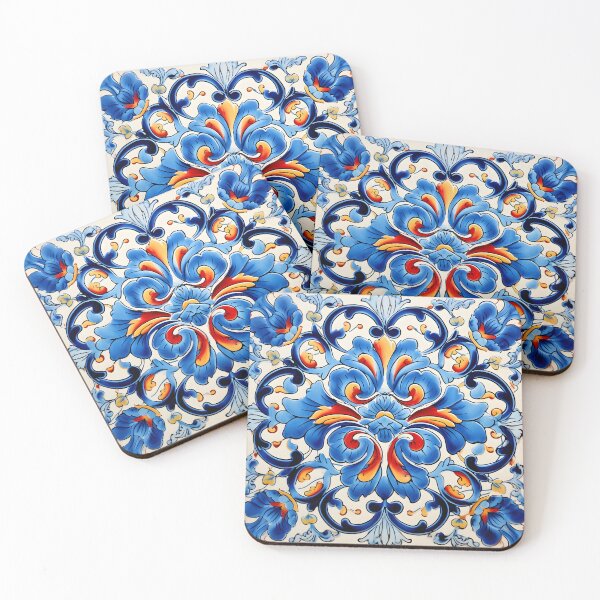 Item preview, decorative spanish ceramic tile print designed and sold by dcrc.