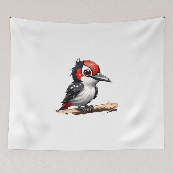 Item preview, Great-Spotted Woodpecker Chibi designed and sold by The-Chibi-Store.