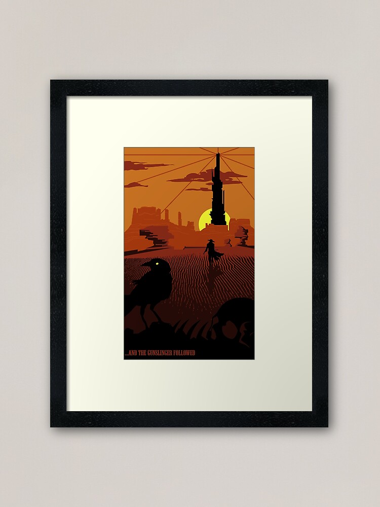 Alternate view of ...and the Gunslinger followed Framed Art Print