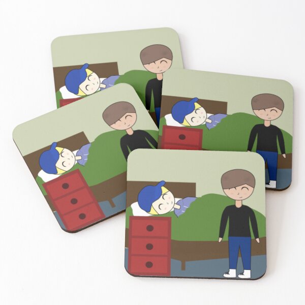 Item preview, Ford lying in bed-Freddie next to him designed and sold by GooglyEyes-.