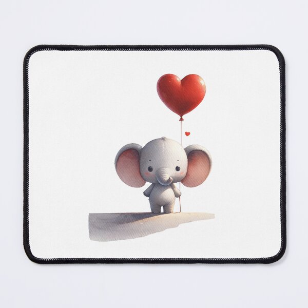 Item preview, Adorable heart-holding baby elephant designed and sold by MyDearWorld.