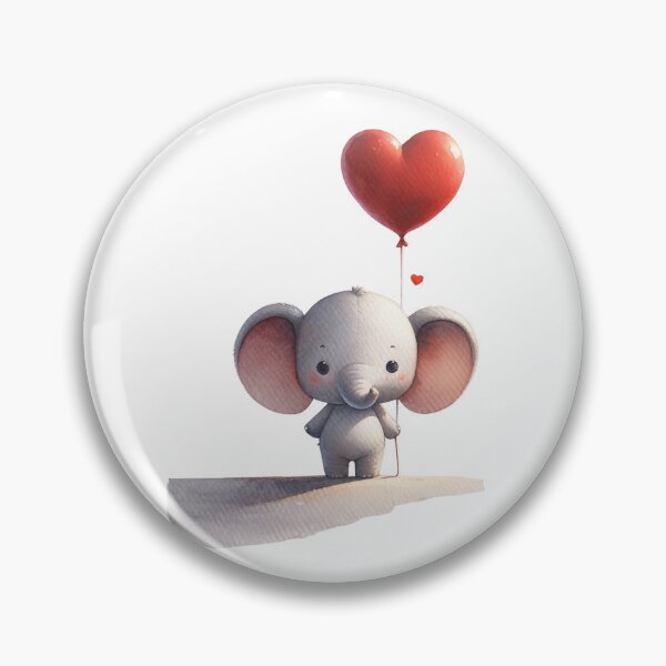 Item preview, Adorable heart-holding baby elephant designed and sold by MyDearWorld.