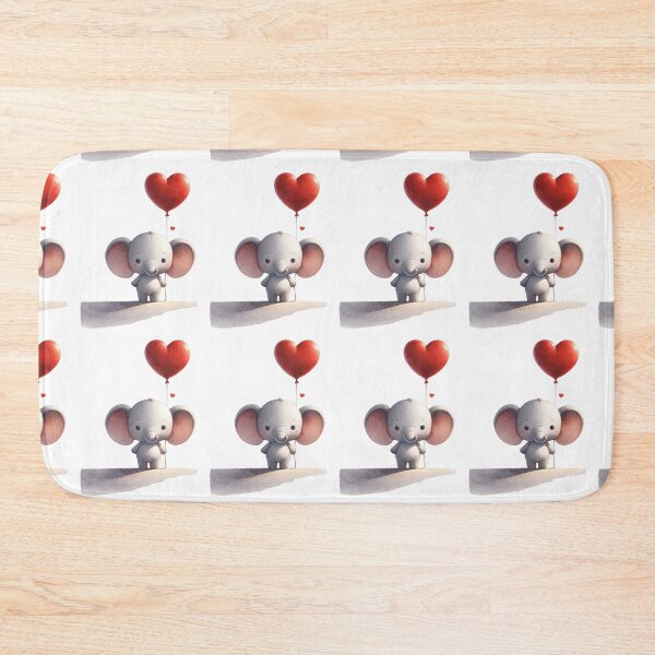 Item preview, Adorable heart-holding baby elephant designed and sold by MyDearWorld.