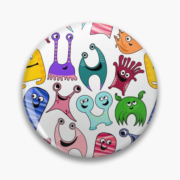 Item preview, Cute Colorful Monsters All Over Print and Sticker Pack designed and sold by Unhinged Heather.