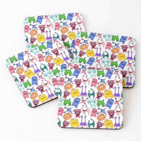 Item preview, Cute Colorful Monsters All Over Print and Sticker Pack designed and sold by Unhinged Heather.