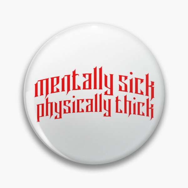 Item preview, Mentally Sick Physically Thick: Red Gangster Font Text Art designed and sold by -Candy-Shop-.