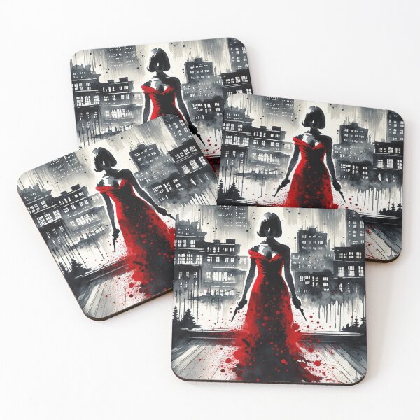 Item preview, Noir Watercolor The Lady in Red designed and sold by RESToRAPTOR.