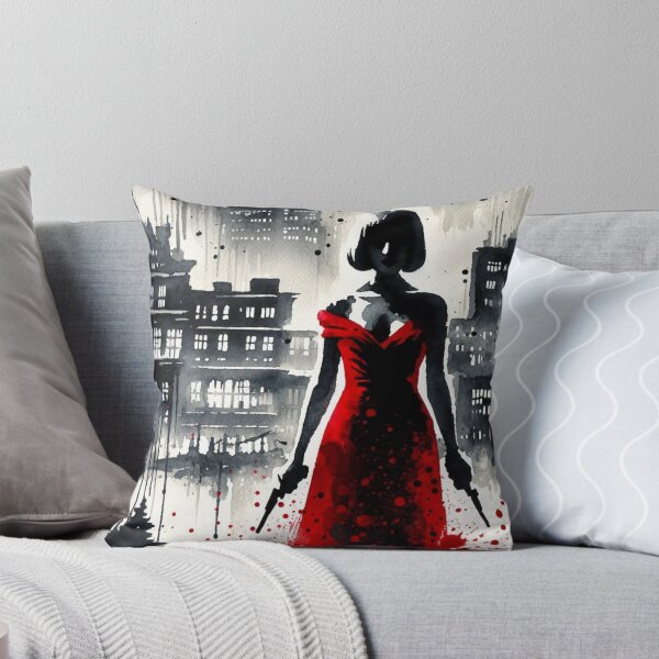 Item preview, Noir Watercolor The Lady in Red designed and sold by RESToRAPTOR.