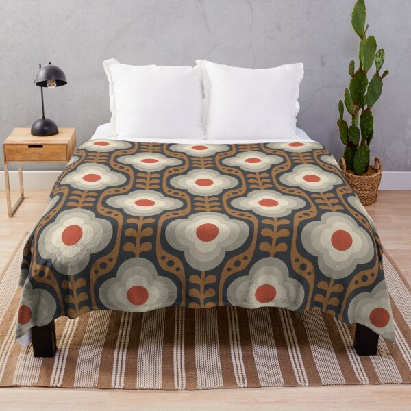 Item preview, KF 0196 F - Vintage Retro 70s Pattern in Brown Red designed and sold by KhakiFinch.