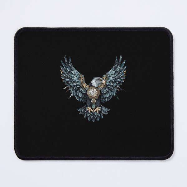 Item preview, Misty Traditional Eagle Solarpunk Sticker - Time Watch Vector Art in Contour Style designed and sold by zax454.