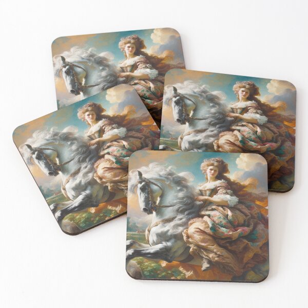 Item preview, Enchanting Equestrian Elegance | Majestic Woman and Horse in Rubens Style designed and sold by irek07.