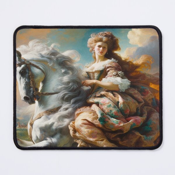 Item preview, Enchanting Equestrian Elegance | Majestic Woman and Horse in Rubens Style designed and sold by irek07.