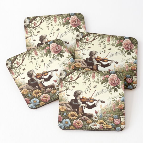 Item preview, Violinist Amidst Petal Perfection designed and sold by Artaverse.