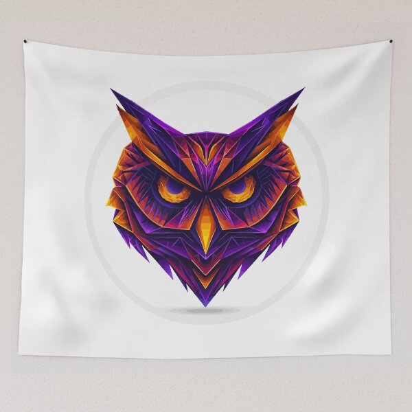 Item preview, Geometric polygonal owl designed and sold by TheRealmWithin.