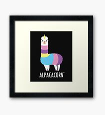 Alpacacorn Rainbow Alpaca Design Framed Print
