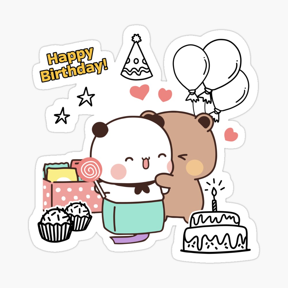 Happy Birthday from DuDu Bear and BuBu Panda