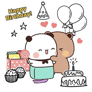Artwork thumbnail, Happy Birthday from DuDu Bear and BuBu Panda by Pandety
