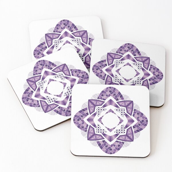Item preview, Purple Abstract Flower With Geometric Patterns designed and sold by DHTDesigns.