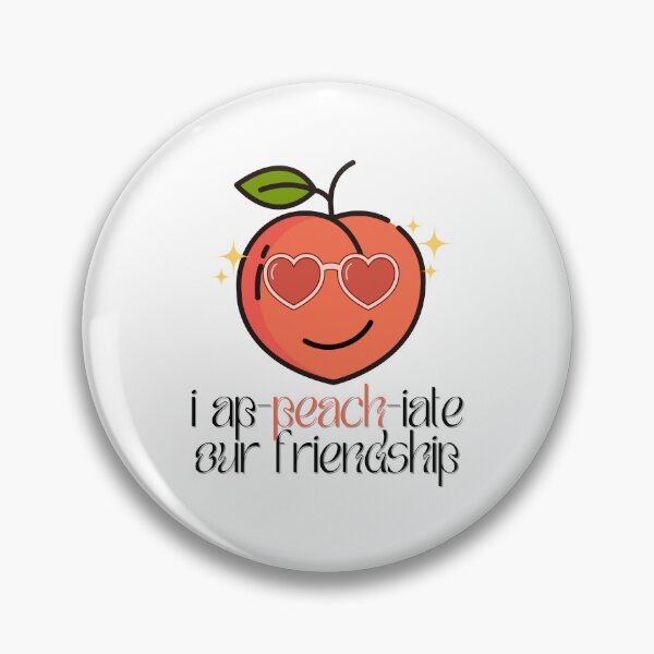 Item preview, Peach Valentine, Fruit Pun Friend designed and sold by womenagerie.