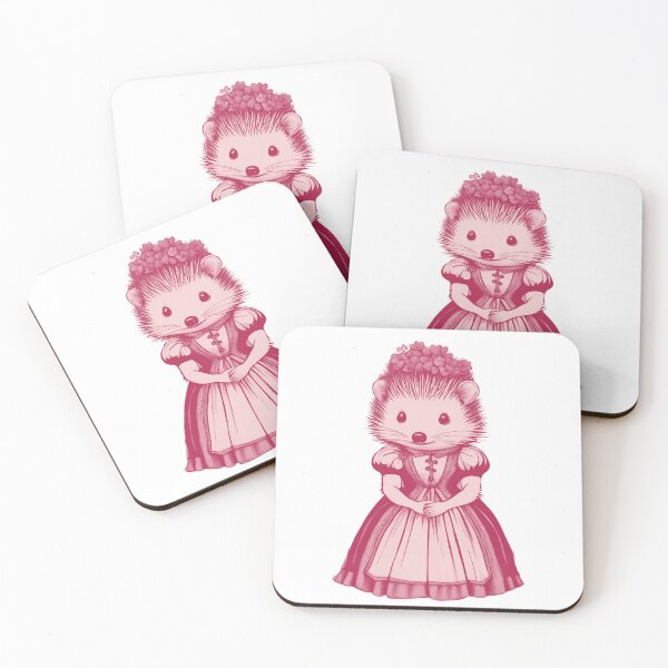 Item preview, Victorian Girl Hedgehog in Pink designed and sold by LittleGoblinPrs.