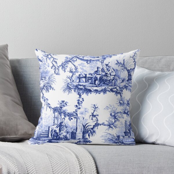 Item preview, Blue Chinoiserie Toile designed and sold by TheChinoiserie.
