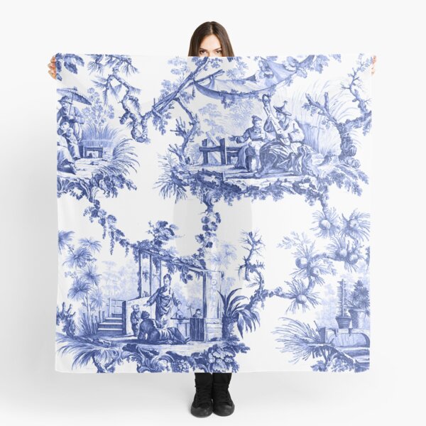 Item preview, Blue Chinoiserie Toile designed and sold by TheChinoiserie.
