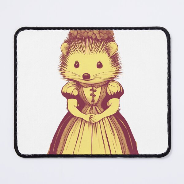 Item preview, Victorian Girl Hedgehog in Yellow designed and sold by LittleGoblinPrs.