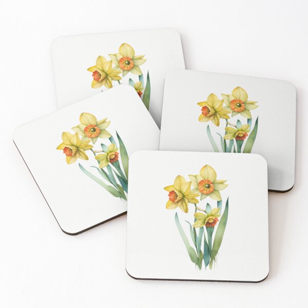 Item preview, Delicate Watercolor Daffodils Flower - Minimalistic Art designed and sold by Sketch-Shack.