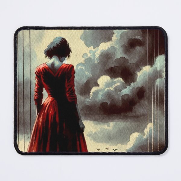 Item preview, Vintage Noir Watercolor Woman of Despair designed and sold by RESToRAPTOR.