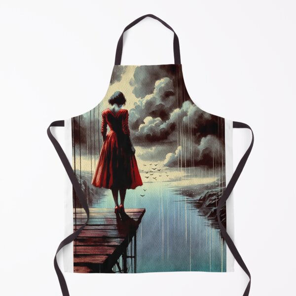 Item preview, Vintage Noir Watercolor Woman of Despair designed and sold by RESToRAPTOR.