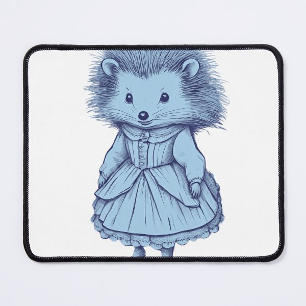 Item preview, Little Victorian Hedgehog Girl in Blue designed and sold by LittleGoblinPrs.